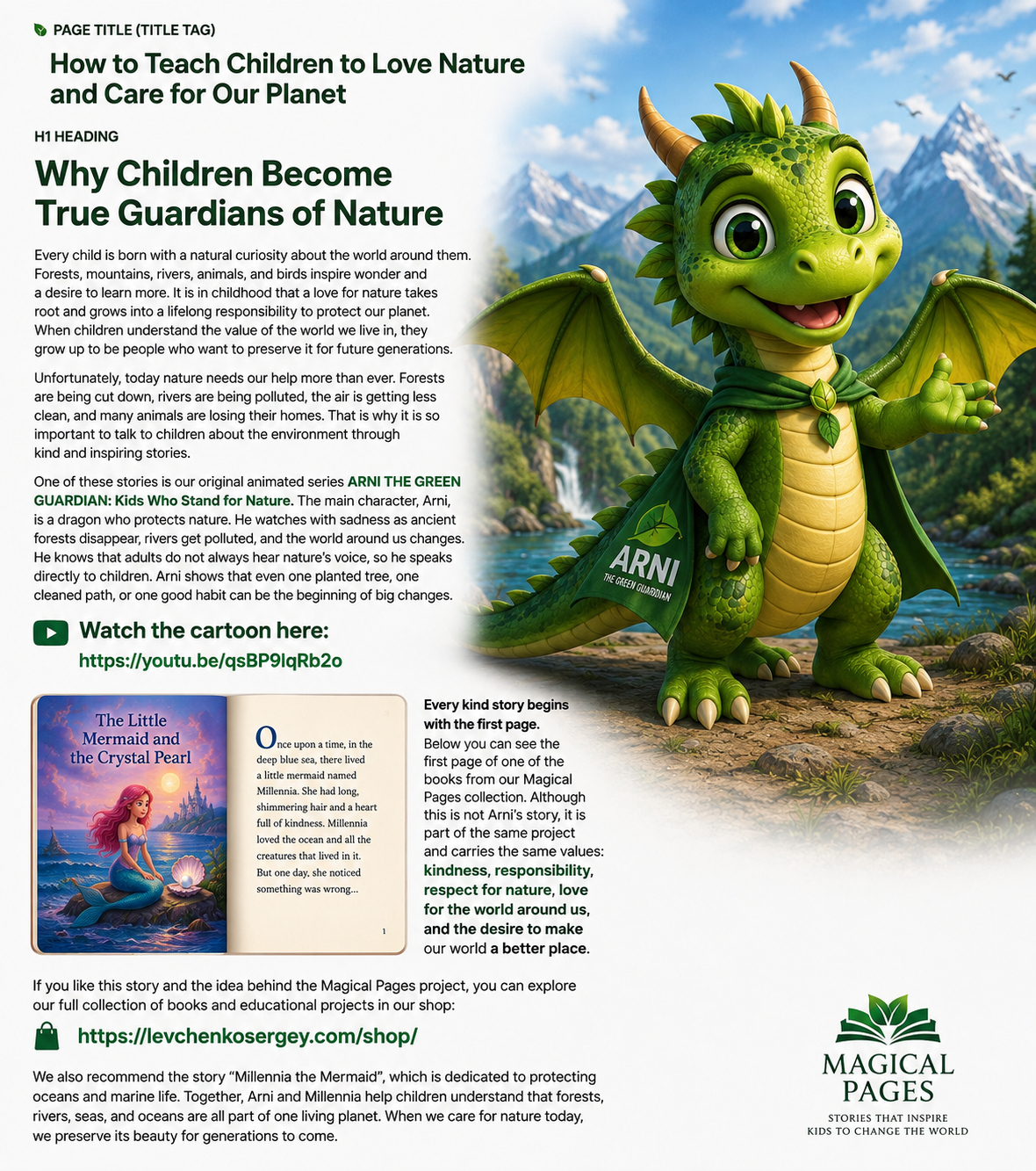 rni the Green Guardian teaching children to love nature and protect the environment